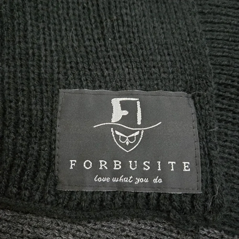 Forbusite Men's Scarf Black‎ And Gray 18x78